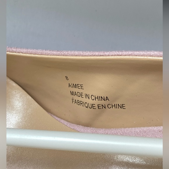 Blush Pink Expression “Aimee” Slingback Pumps, Faux Suede - Picture 3 of 4